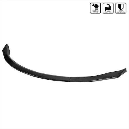 Spec-D Tuning 03-05 Nissan 350Z Front Bumper Lip Glossy Black LPF-350Z03GB-V2-PQ